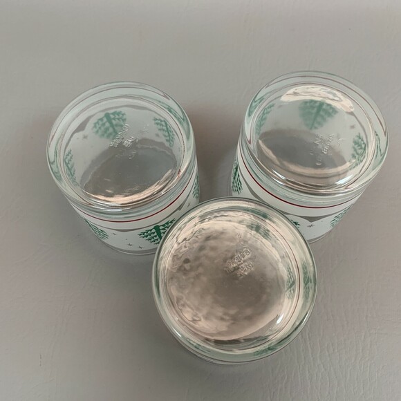 Clear Frost Glass Double Old Fashion Christmas Tree Lot of 3 Made in Brazil - Picture 4 of 5